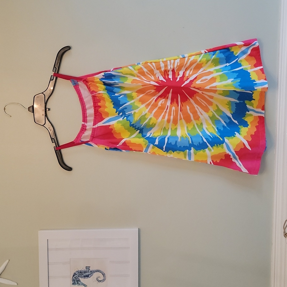Tie-dye sun dress or bathing suit cover up